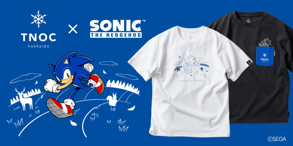 Sonic the Hedgehog and TNOC hokkaido Team Up for Hokkaido-Inspired T-Shirt Collection