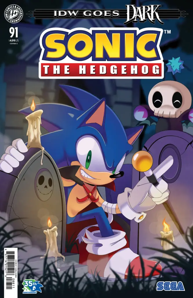 IDW Gives Sonic the Hedgehog #91 a Horror-Themed Variant Cover for October